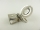 Blank suspender clip 30 mm silver