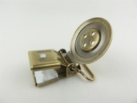 Blank suspender clip 35 mm old brass