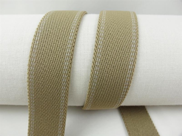 Webbing straps elastic model 70s, 30 mm beige 45% elastane