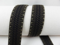 Gurtbänder elastisch Modell 70er, 30 mm braun-beige 45 %-elasthan