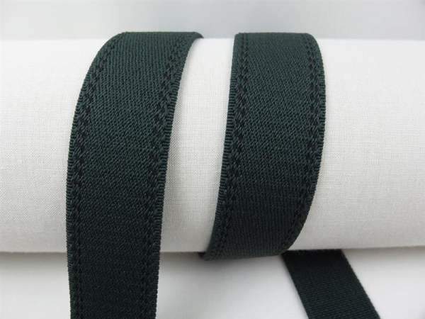 Gurtbänder elastisch Modell 70er, 30 mm grau-grün 25 %-elasthan