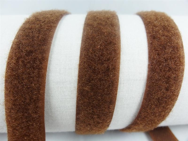 Velcro fleece side for sewing on 20 mm havana brown