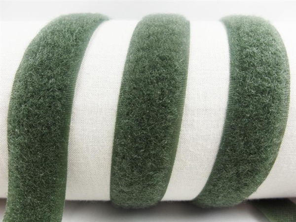 Velcro fleece side for sewing on 20 mm otan green