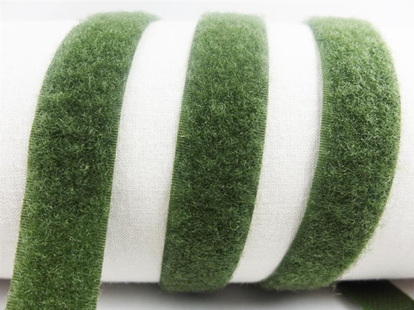 Velcro fleece side for sewing on 20 mm army green