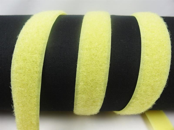 Velcro fleece side for sewing on 20 mm yellow