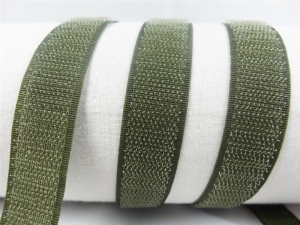 Klettband-Klettseite zum Aufnähen 20 mm armeegrün
