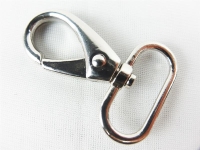 Carabiner hook for bag model Tiger Eye 25 mm silver