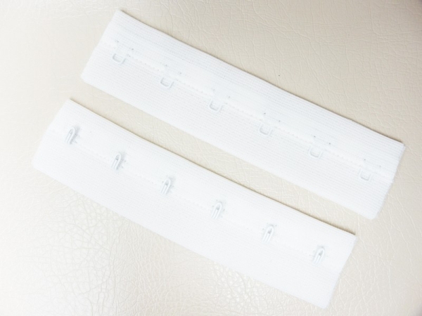 Hook and eye tape white