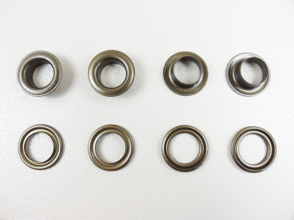 Eyelets with washers model "Big" set of 100 14 mm / without tools old brass