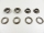 Eyelets with washers model "Big" set of 100 14 mm / without tools old brass