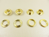 Eyelets with washers model "Big" set of 100 14 mm / without tools gold