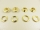 Eyelets with washers model "Big" set of 100 14 mm / without tools gold