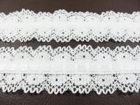 1m Baumwollbänder Modell "Chic" / weiß / Breite 40 mm