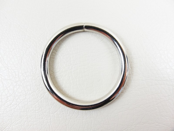 Round ring / metal ring - silver 12 mm / welded