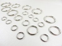 Round ring / metal ring - silver 12 mm / welded