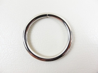 Round ring / metal ring - silver 35 mm / welded