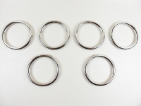 Round ring / metal ring - silver 40 mm / welded