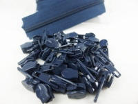 Zipper 3 mm Spirale Modell-kurz grau-blau