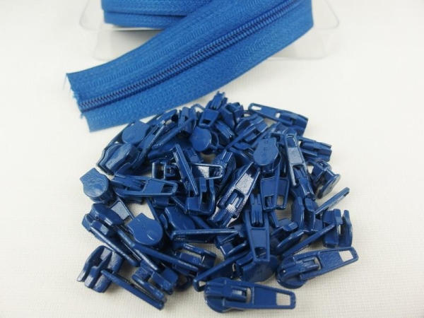 Zipper 3 mm Spirale Modell-kurz ozean-blau
