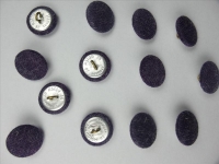 Fabric covered button (purple)