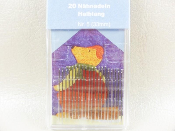 20 Nähnadeln in Halblang 33 mm