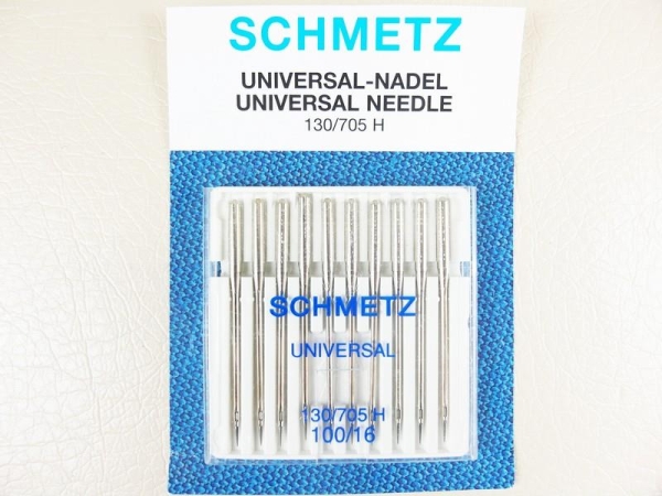SCHMETZ - Großpackung -10 Universal-Nadeln Stärke 100 / Flachkolben
