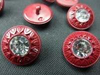 Rhinestone buttons burgundy red