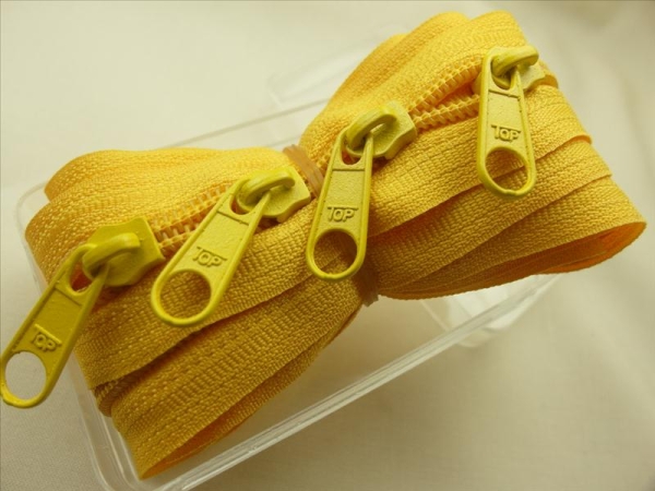 Endless zippers-FIX - 3 meters incl. 4 zippers (5mm) strong yellow