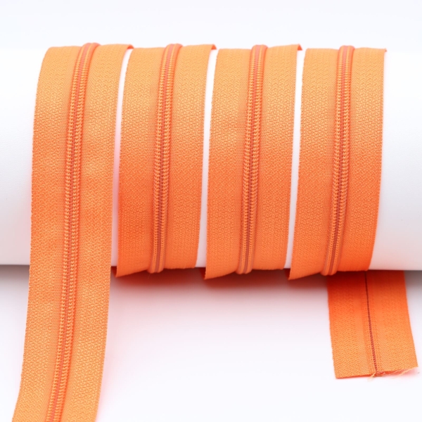 Endlos Reißverschlüsse lose - pro Meter - Spirale (5mm) orange