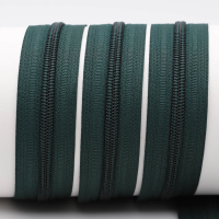 Endlos Reißverschlüsse lose - pro Meter - Spirale (5mm) tannengrün