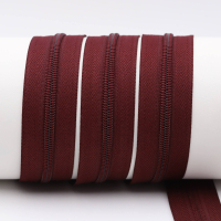 Endless zippers loose - per meter - spiral (5mm) burgundy red