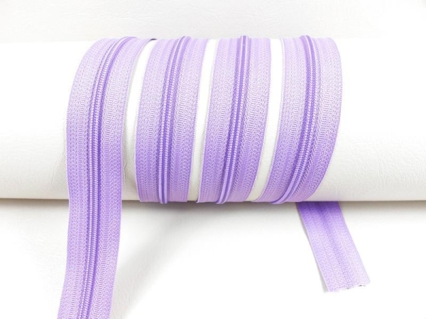 Endless zippers loose - per meter - spiral (3mm) light purple