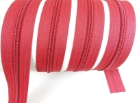 Endless zippers loose - per meter - spiral (3mm) deep red