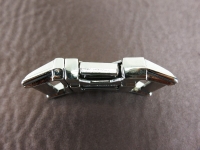 Metal buckle / metal clasp 25 mm / curved model / silver