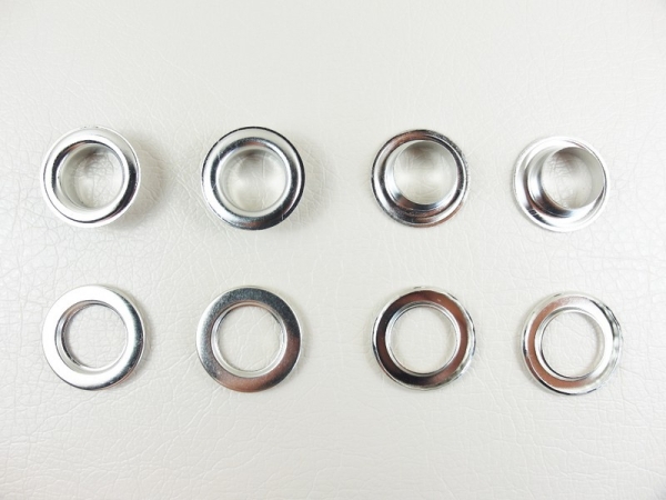 Eyelets with washers model "Big" set of 100 4 mm / without tools silver