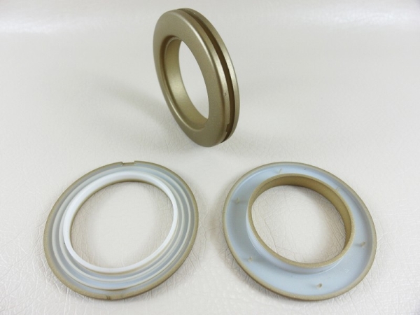 Plastic eyelets for thin & thick fabrics 35.5 x 55 mm - old brass