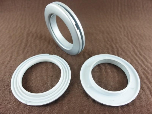 Plastic eyelets for thin & thick fabrics 35.5 x 55 mm - matt chrome