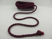 Decorative cord / cord - bordeux/red - 6 mm
