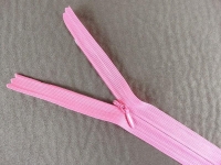 Nahtverdeckte - Reißverschlüsse 25 cm hell-pink