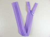 Seam-covered zippers 25 cm lilac