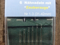 6 - Nähnadeln mit "ZAUBERAUGE"- 31- 42 mm