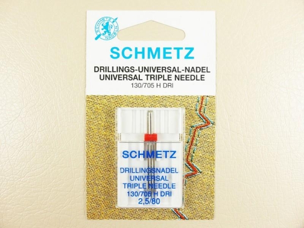 SCHMETZ - Triple needle universal needle 2.5 / 80 / flat piston