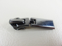 Taschenzipper / Zipper Nr. 7 Modell "Brilliant" LUX - platinium