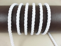 Decorative cord/cord cord 7 mm matt white