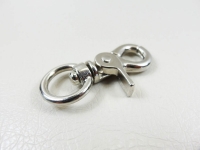 Scissor carabiner with rein snap 12mm round