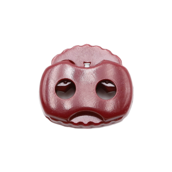 Kordelstopper 2-Loch - emoji - für Kordeln bis 4 mm Ø bordeaux rot