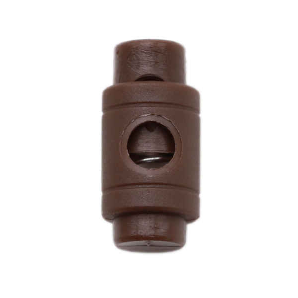 Kordelstopper - zylinder - für Kordeln bis 6 mm Ø braun