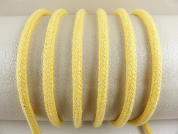 Round cord 100% cotton - 5 mm rapeseed yellow