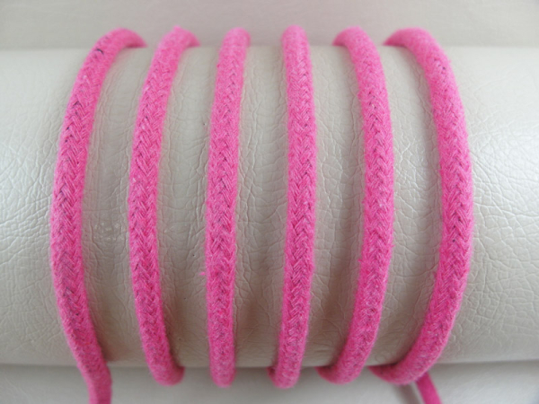 Round cord 100% cotton - 5 mm pink