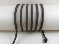 Round cord 100% cotton - 5 mm dark brown